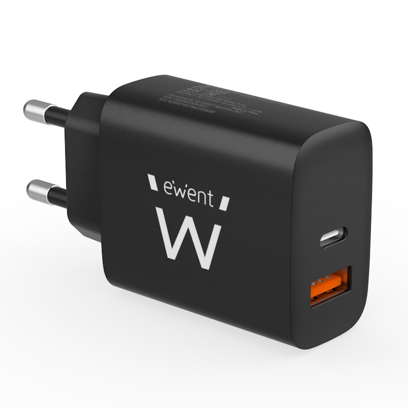 EW1319 | Caricatore rapido USB-C e QC3.0 da 20W | Ewent | distributori informatica